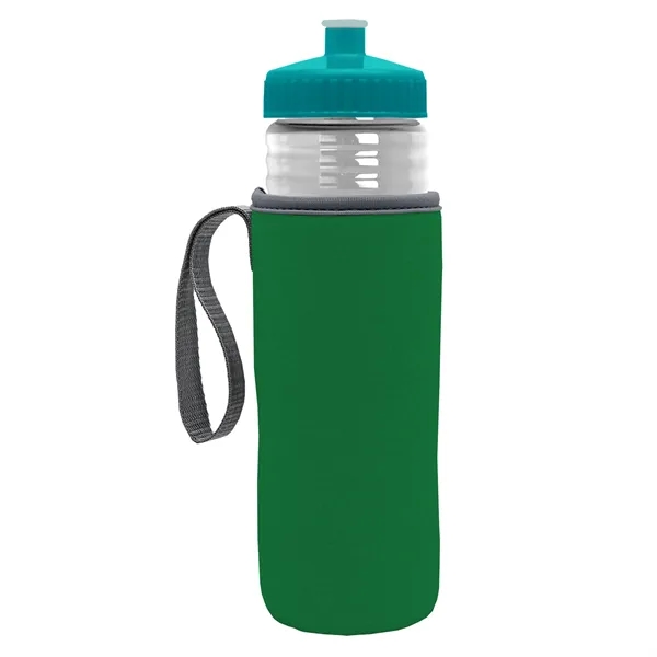 24 oz. Sports Bottle & Caddy - Push-Pull Lid... from ASI 40480 Koozie Group