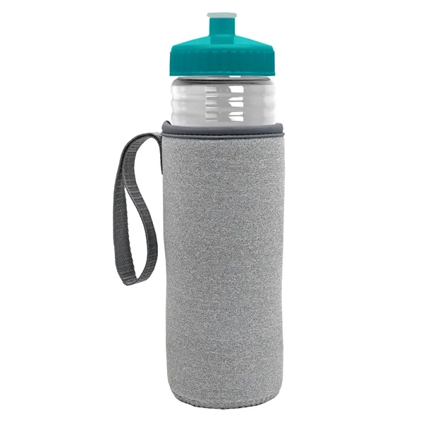 24 oz. Sports Bottle & Caddy - Push-Pull Lid... from ASI 40480 Koozie Group