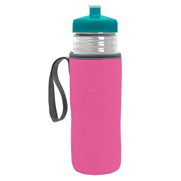 24 oz. Sports Bottle & Caddy - Push-Pull Lid... from ASI 40480 Koozie Group