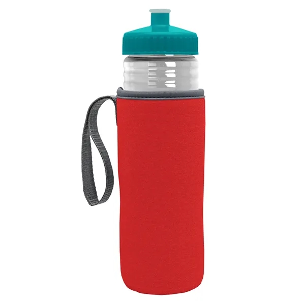 24 oz. Sports Bottle & Caddy - Push-Pull Lid... from ASI 40480 Koozie Group
