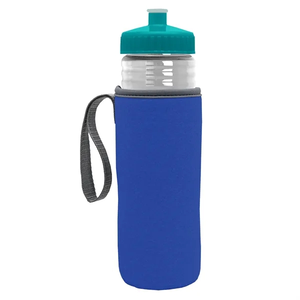 24 oz. Sports Bottle & Caddy - Push-Pull Lid... from ASI 40480 Koozie Group