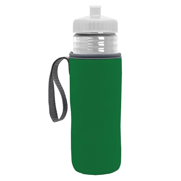 24 oz. Sports Bottle & Caddy - Push-Pull Lid... from ASI 40480 Koozie Group