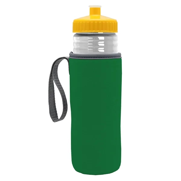 24 oz. Sports Bottle & Caddy - Push-Pull Lid... from ASI 40480 Koozie Group