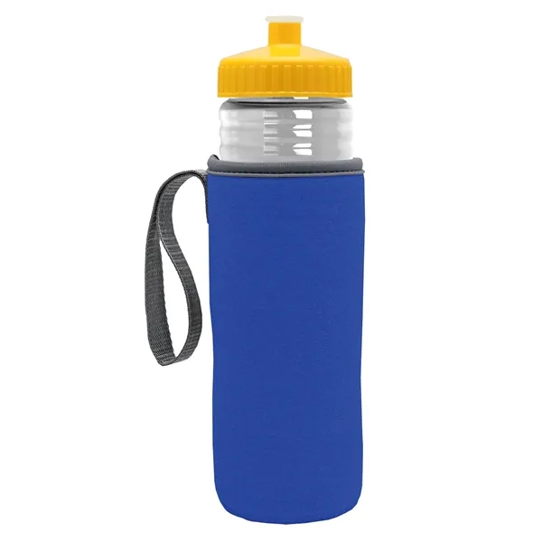 24 oz. Sports Bottle & Caddy - Push-Pull Lid... from ASI 40480 Koozie Group