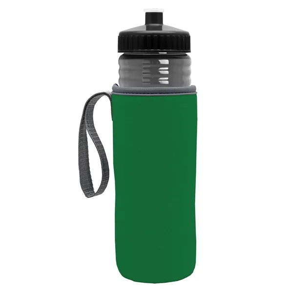 24 oz. Sports Bottle & Caddy - Push-Pull Lid... from ASI 40480 Koozie Group
