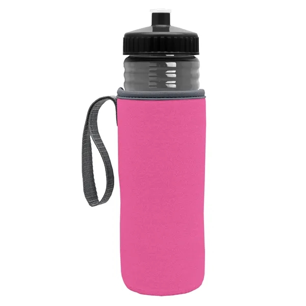 24 oz. Sports Bottle & Caddy - Push-Pull Lid... from ASI 40480 Koozie Group