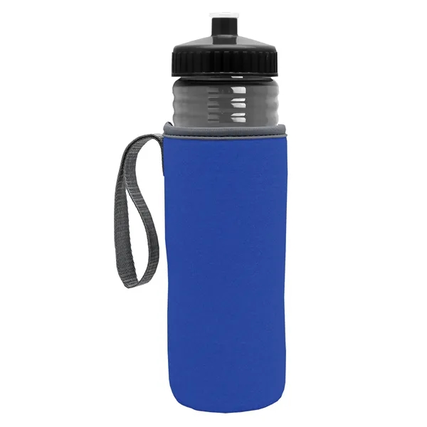 24 oz. Sports Bottle & Caddy - Push-Pull Lid... from ASI 40480 Koozie Group