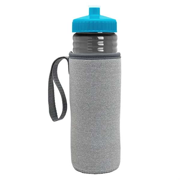 24 oz. Sports Bottle & Caddy - Push-Pull Lid... from ASI 40480 Koozie Group