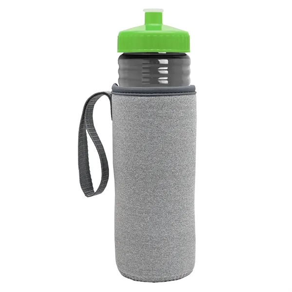 24 oz. Sports Bottle & Caddy - Push-Pull Lid... from ASI 40480 Koozie Group