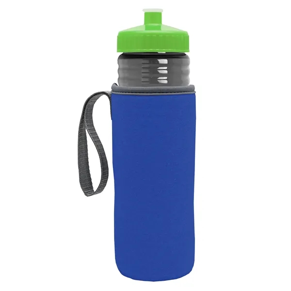 24 oz. Sports Bottle & Caddy - Push-Pull Lid... from ASI 40480 Koozie Group