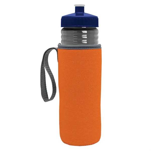24 oz. Sports Bottle & Caddy - Push-Pull Lid... from ASI 40480 Koozie Group