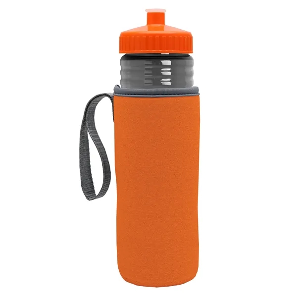 24 oz. Sports Bottle & Caddy - Push-Pull Lid... from ASI 40480 Koozie Group