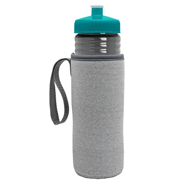24 oz. Sports Bottle & Caddy - Push-Pull Lid... from ASI 40480 Koozie Group
