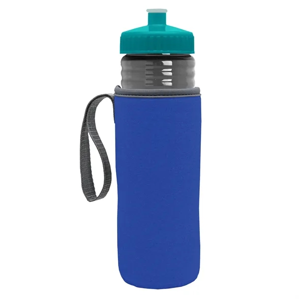 24 oz. Sports Bottle & Caddy - Push-Pull Lid... from ASI 40480 Koozie Group