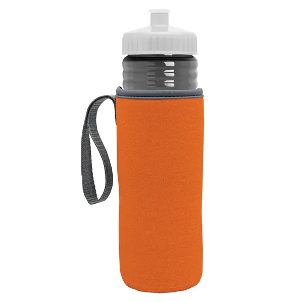 24 oz. Sports Bottle & Caddy - Push-Pull Lid... from ASI 40480 Koozie Group