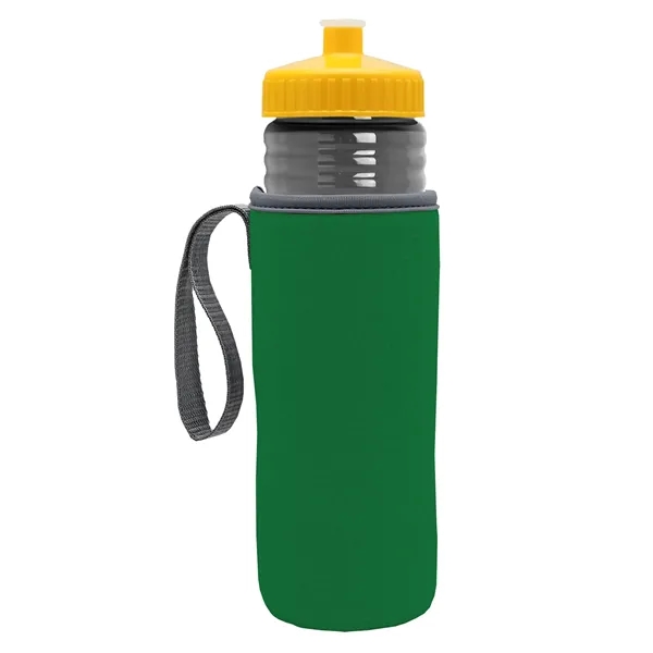 24 oz. Sports Bottle & Caddy - Push-Pull Lid... from ASI 40480 Koozie Group
