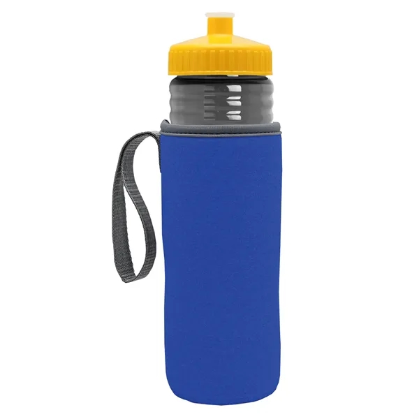24 oz. Sports Bottle & Caddy - Push-Pull Lid... from ASI 40480 Koozie Group