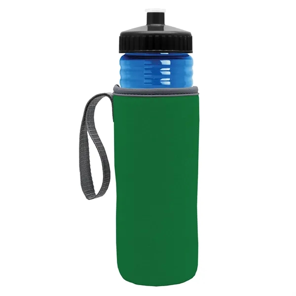 24 oz. Sports Bottle & Caddy - Push-Pull Lid... from ASI 40480 Koozie Group