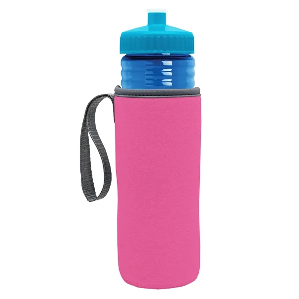 24 oz. Sports Bottle & Caddy - Push-Pull Lid... from ASI 40480 Koozie Group