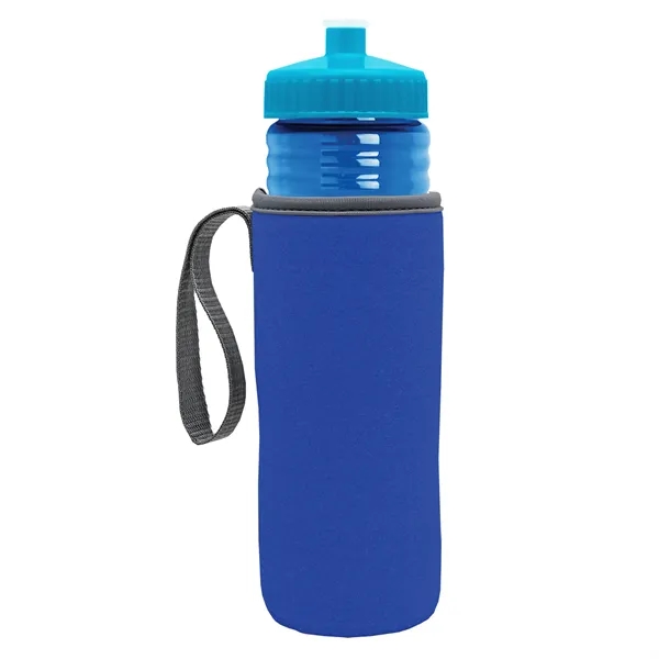 24 oz. Sports Bottle & Caddy - Push-Pull Lid... from ASI 40480 Koozie Group