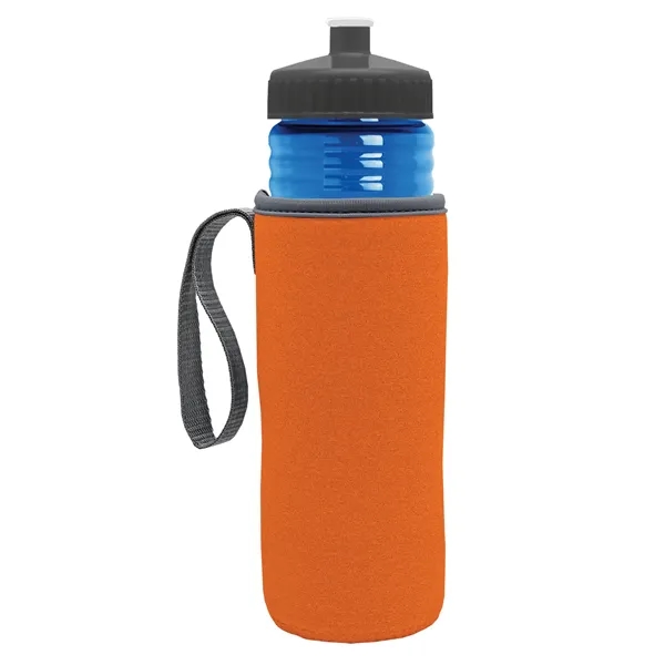 24 oz. Sports Bottle & Caddy - Push-Pull Lid... from ASI 40480 Koozie Group