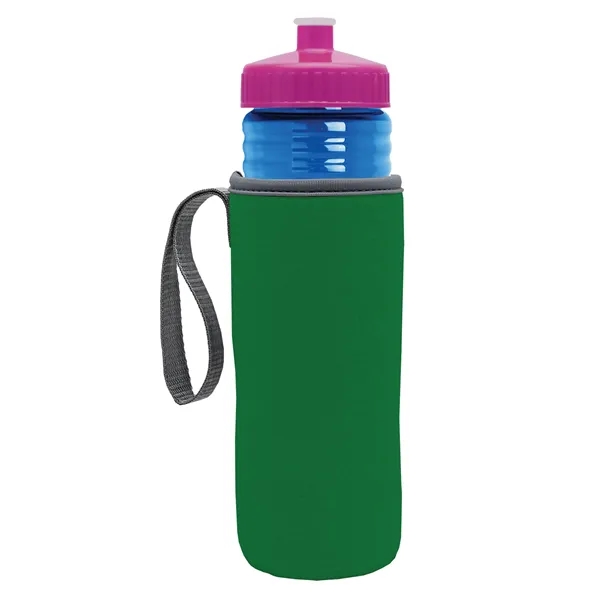 24 oz. Sports Bottle & Caddy - Push-Pull Lid... from ASI 40480 Koozie Group