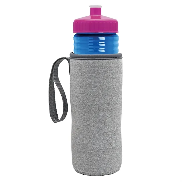 24 oz. Sports Bottle & Caddy - Push-Pull Lid... from ASI 40480 Koozie Group