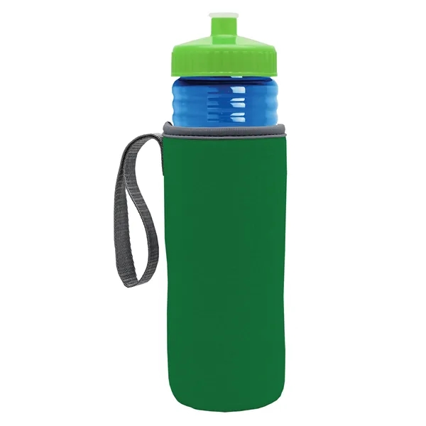 24 oz. Sports Bottle & Caddy - Push-Pull Lid... from ASI 40480 Koozie Group