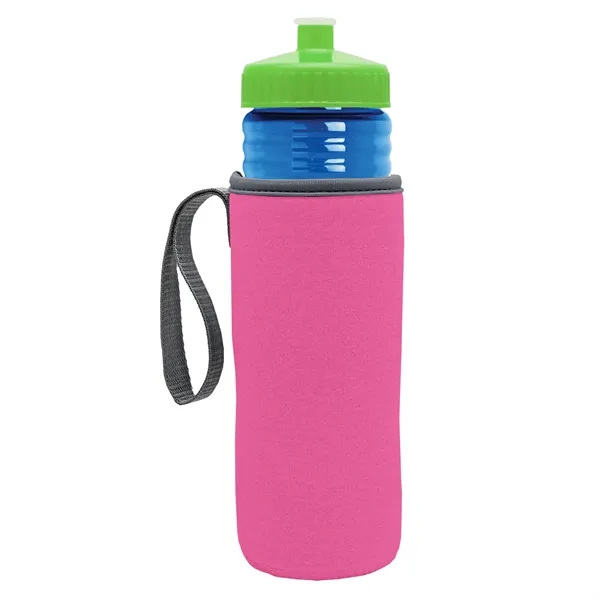 24 oz. Sports Bottle & Caddy - Push-Pull Lid... from ASI 40480 Koozie Group