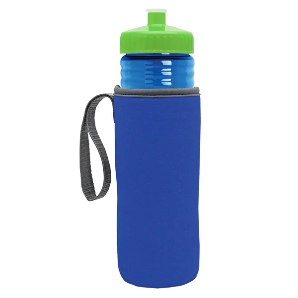 24 oz. Sports Bottle & Caddy - Push-Pull Lid... from ASI 40480 Koozie Group
