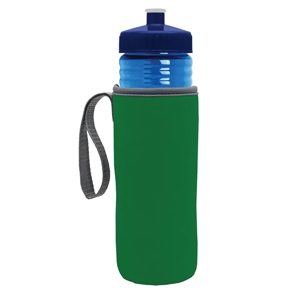24 oz. Sports Bottle & Caddy - Push-Pull Lid... from ASI 40480 Koozie Group