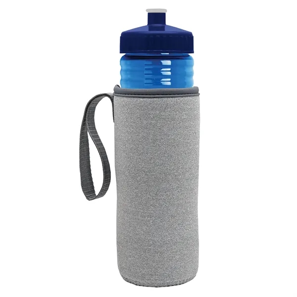 24 oz. Sports Bottle & Caddy - Push-Pull Lid... from ASI 40480 Koozie Group