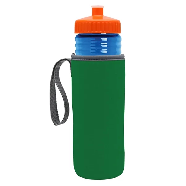 24 oz. Sports Bottle & Caddy - Push-Pull Lid... from ASI 40480 Koozie Group