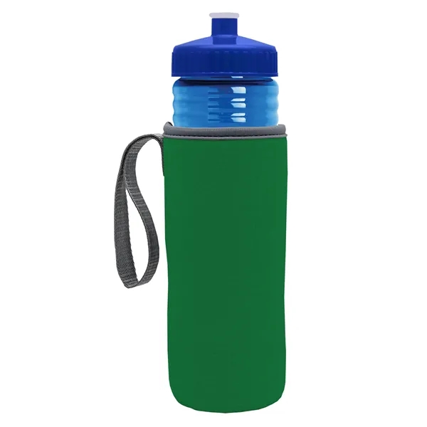 24 oz. Sports Bottle & Caddy - Push-Pull Lid... from ASI 40480 Koozie Group