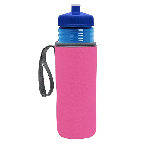 24 oz. Sports Bottle & Caddy - Push-Pull Lid... from ASI 40480 Koozie Group