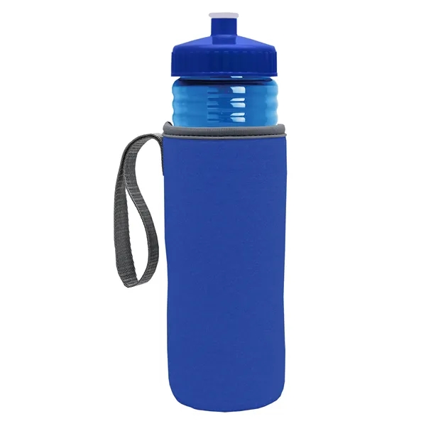 24 oz. Sports Bottle & Caddy - Push-Pull Lid... from ASI 40480 Koozie Group