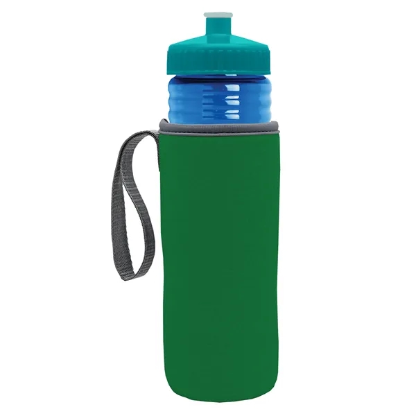 24 oz. Sports Bottle & Caddy - Push-Pull Lid... from ASI 40480 Koozie Group