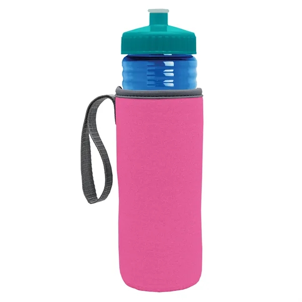 24 oz. Sports Bottle & Caddy - Push-Pull Lid... from ASI 40480 Koozie Group