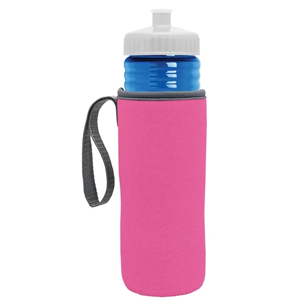 24 oz. Sports Bottle & Caddy - Push-Pull Lid... from ASI 40480 Koozie Group
