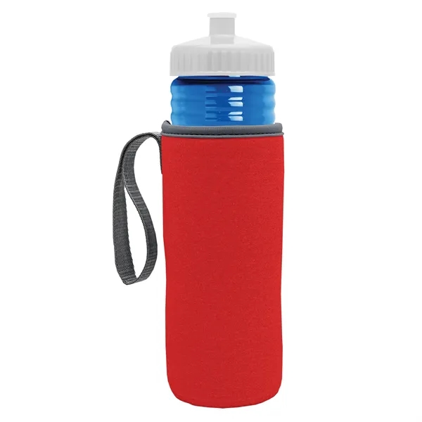 24 oz. Sports Bottle & Caddy - Push-Pull Lid... from ASI 40480 Koozie Group