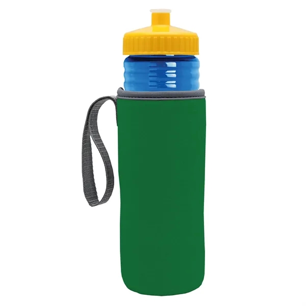 24 oz. Sports Bottle & Caddy - Push-Pull Lid... from ASI 40480 Koozie Group