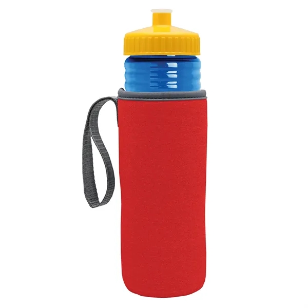 24 oz. Sports Bottle & Caddy - Push-Pull Lid... from ASI 40480 Koozie Group
