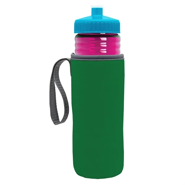 24 oz. Sports Bottle & Caddy - Push-Pull Lid... from ASI 40480 Koozie Group