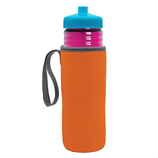 24 oz. Sports Bottle & Caddy - Push-Pull Lid... from ASI 40480 Koozie Group