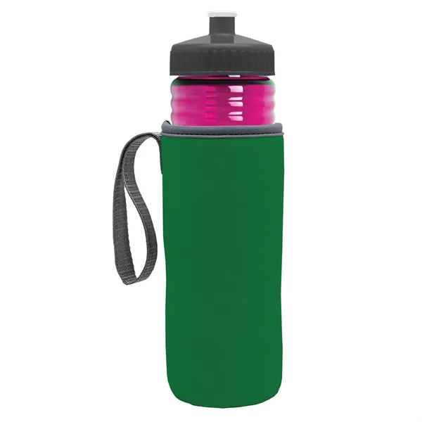 24 oz. Sports Bottle & Caddy - Push-Pull Lid... from ASI 40480 Koozie Group