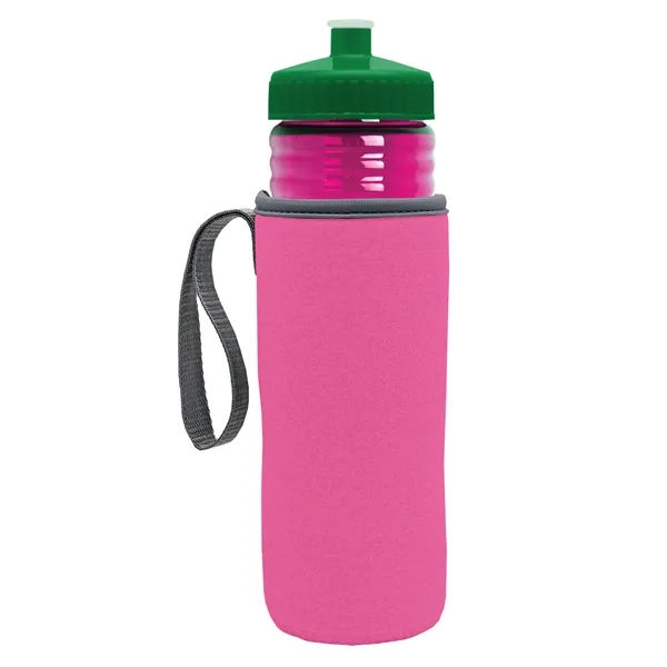 24 oz. Sports Bottle & Caddy - Push-Pull Lid... from ASI 40480 Koozie Group