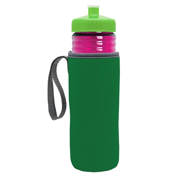 24 oz. Sports Bottle & Caddy - Push-Pull Lid... from ASI 40480 Koozie Group