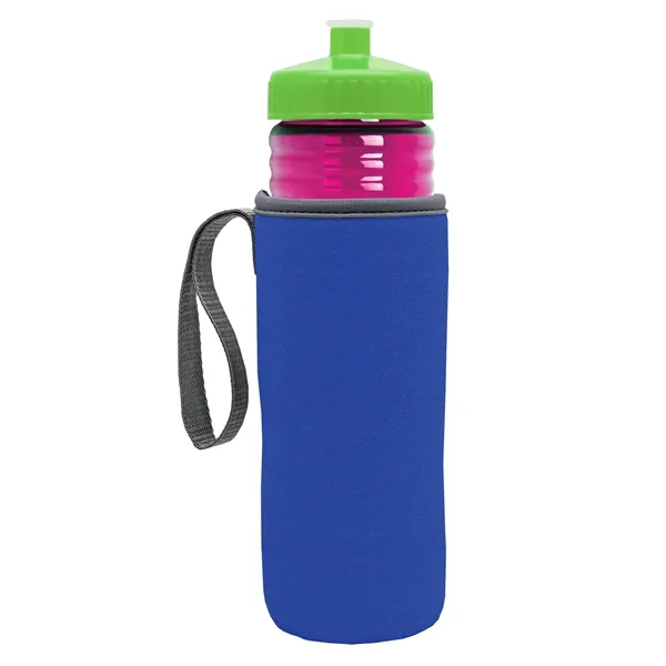 24 oz. Sports Bottle & Caddy - Push-Pull Lid... from ASI 40480 Koozie Group