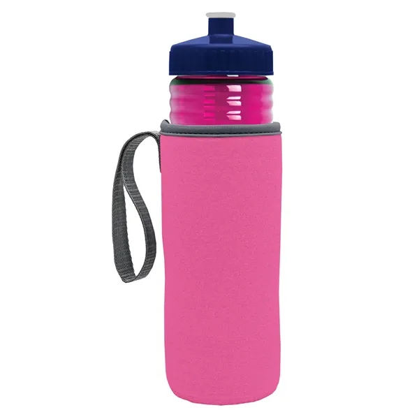 24 oz. Sports Bottle & Caddy - Push-Pull Lid... from ASI 40480 Koozie Group
