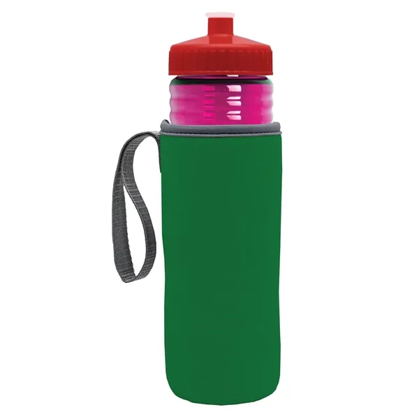 24 oz. Sports Bottle & Caddy - Push-Pull Lid... from ASI 40480 Koozie Group